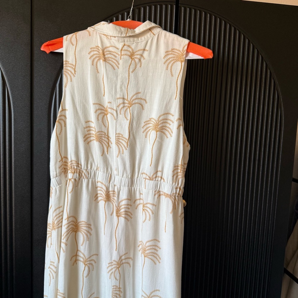 Petal & Pup White and Orange Palm Print Maxi Dress - Picture 11 of 12